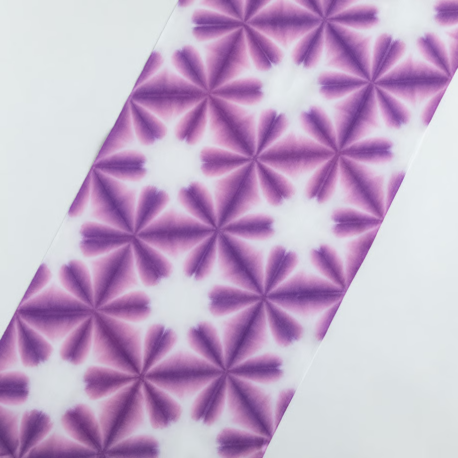 雪花絞り染め　手ぬぐい｜パープル