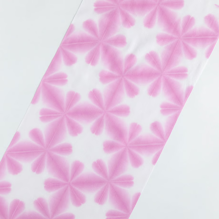 雪花絞り染め　手ぬぐい｜ピンク