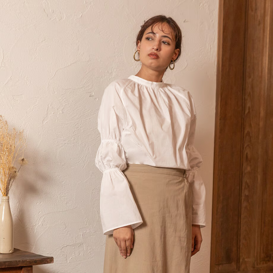 和晒 2WAY ブラウジングスリーブシャツ