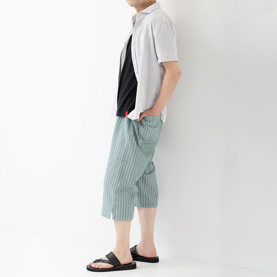 和晒ガーゼのステテコ｜ストライプ柄